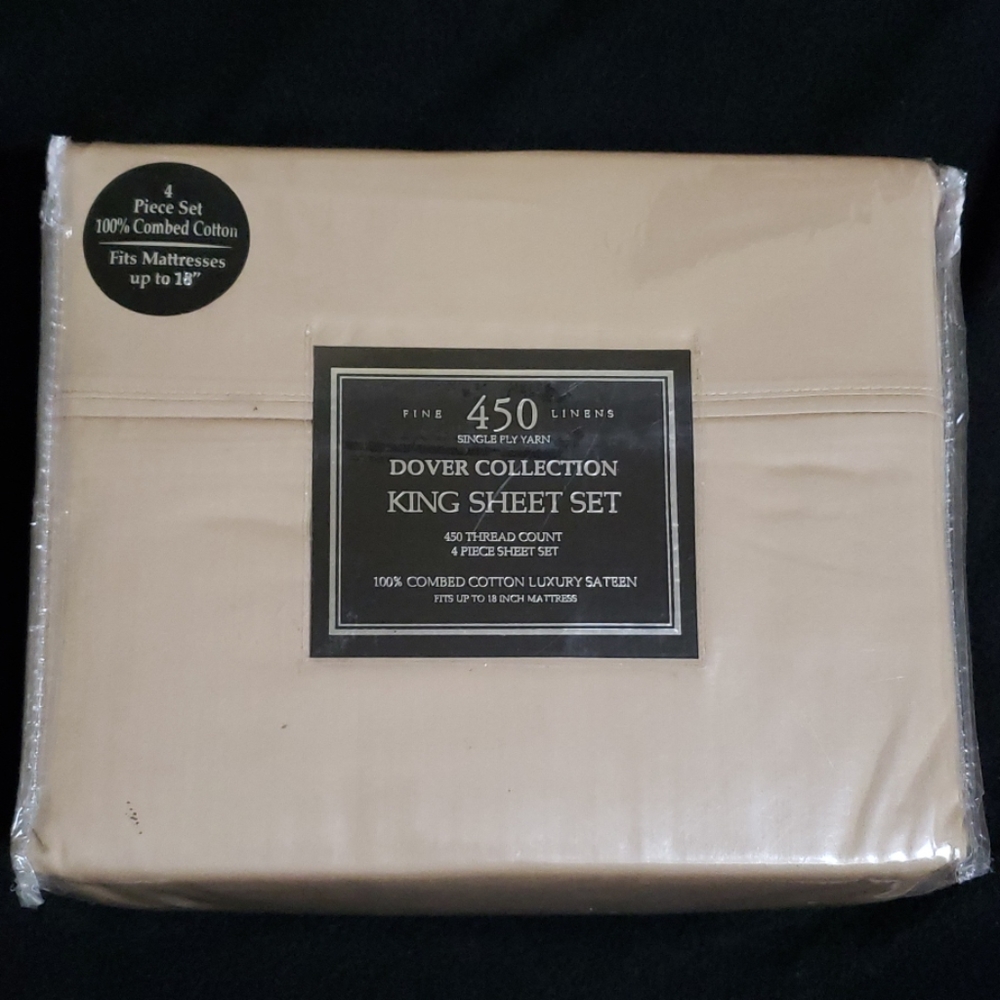 Fine 450 Linens 4 piece King Sheet Set
